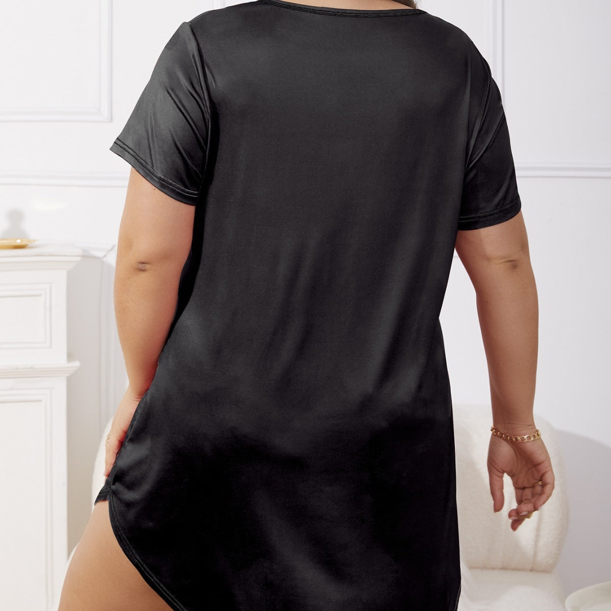 Women's Fashion Casual Loose Round Neck Plus Size Homewear