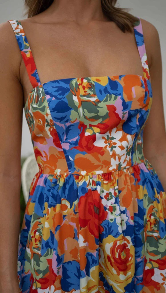 Women's Fashion Personalized One-neck Printed Dress