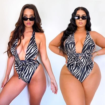 Plus Size Sexy One-Piece Bikini Swimsuit