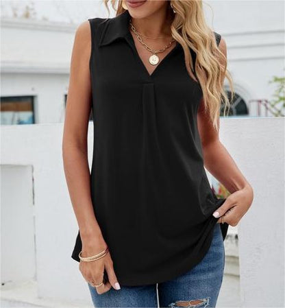 European And American Women's Solid Color Casual Vest