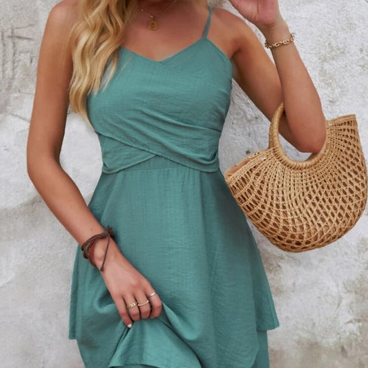 V-neck Strap Slim Fit Dress Hot Girl Style